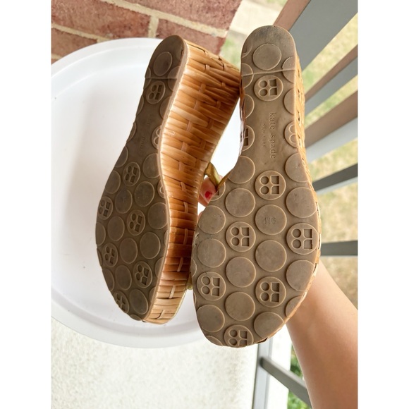 Kate‎ Spade Gold Knotted Wedge Sandals - Picture 6 of 6